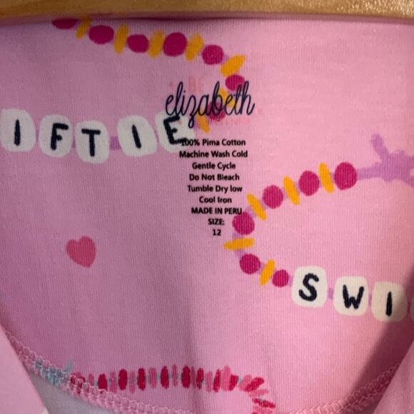 Swifty Friendship Bracelet Pima Cotton Pajamas NWT size 12 - Picture 4 of 4